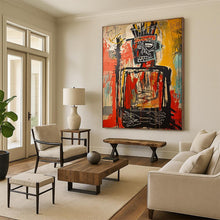 Load image into Gallery viewer, “Powerful Tribal - Style Figure” – Intense Abstract Figurative Art with Bold Dripping Lines DTP108
