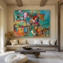 Load image into Gallery viewer, “Colorful Abstract Mosaic” - Vibrant Geometric Abstract Acrylic, Suits Art Studio and Living Room DLZ233
