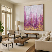 Load image into Gallery viewer, Hand - painted Large - scale Purple Reed Field Abstract Acrylic Art for Nature - Themed Bedrooms LargeART0064
