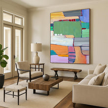 Load image into Gallery viewer, Colorful Geometric Patchwork – Abstract Acrylic Composition DTP262
