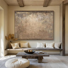 Load image into Gallery viewer, Earthy Textured Abstract Painting on Canvas - “Time’s Canvas” DKH599
