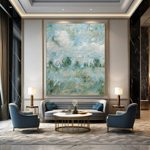 Load image into Gallery viewer, Blue &amp; Green Abstract Landscape Painting, Suited for Coastal Home &amp; Nature - Lover’s Office LargeART1439
