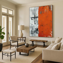 Load image into Gallery viewer, Oversized Orange and Gray Abstract Divide Acrylic for Modern Office &amp; Edgy Art Gallery LargeART0315
