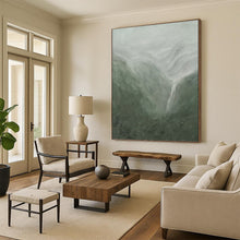 Load image into Gallery viewer, “Misty Mountain Waterfall” - Atmospheric Landscape Art on Canvas DKH1490
