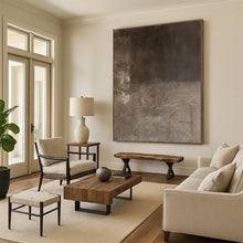 Load image into Gallery viewer, Muted Brown Textured Canvas Acrylic Art - Suited for Minimalist Den &amp; Neutral - toned Hallway LargeART0549
