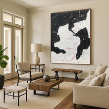 Load image into Gallery viewer, Custom Large Black, White, and Pink Textured Art - Great for Edgy Bedroom &amp; Avant - Garde Café LargeART0773
