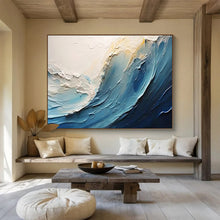 Load image into Gallery viewer, Textured Ocean Wave Abstract Painting DKH527
