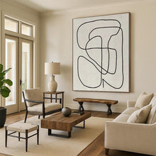 Load image into Gallery viewer, Minimalist Black Line Art – Perfect for Modern Studio Apartment &amp; Art - focused Office LargeART0682

