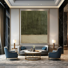 Load image into Gallery viewer, Green - Beige Textured Abstract Painting, Suited for Earthy - Toned Living Room &amp; Nature - Inspired Office LargeART1382
