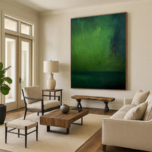 Load image into Gallery viewer, Deep Green Abstract Field Acrylic Art - Ideal for Nature - lover’s Study &amp; Eco - friendly Café LargeART0628
