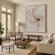 Load image into Gallery viewer, Beige - Toned Delicate Flower Abstract Art, Ideal for Feminine Boudoir &amp; Calming Yoga Studio LargeART1926

