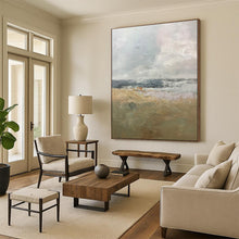 Load image into Gallery viewer, Soft - Toned Coastal Abstract Painting, Ideal for Beach House Living Room &amp; Serene Bedroom LargeART1956
