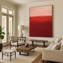 Load image into Gallery viewer, Large - Scale Red Gradient Abstract - Ideal for Luxury Bedroom &amp; Sophisticated Dining Room LargeART0744
