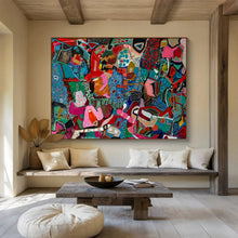 Load image into Gallery viewer, “Vibrant Color Explosion” - Bold Abstract Acrylic, Great for Creative Office and Living Room DLZ242
