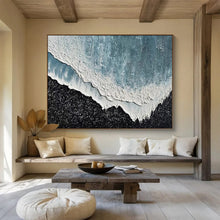 Load image into Gallery viewer, “Textured Wave” - Abstract Acrylic with Ocean Wave Motif, Good for Bathroom and Hallway DLZ207
