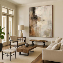 Load image into Gallery viewer, Large - Scale Hand - painted Earth - Toned Abstract Blur Acrylic Art for Bohemian - Inspired Bedrooms LargeART0249
