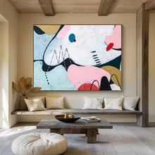 Load image into Gallery viewer, Whimsical Geometric Abstract Painting on Canvas DKH550
