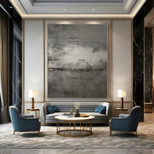 Load image into Gallery viewer, Gray Textured Abstract Painting, Perfect for Industrial - Style Loft &amp; Calming Bedroom LargeART1365
