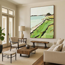 Load image into Gallery viewer, Pastel - Colored Abstract Landscape Art, Ideal for Beach House Bedroom &amp; Serene Office LargeART2147
