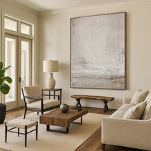 Load image into Gallery viewer, “Stone Canvas” – Beige &amp; Gray Textured Abstract Acrylic with Subtle Layers DTP055
