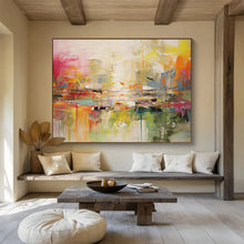 Load image into Gallery viewer, Vibrant Cityscape Abstract Painting for Modern Office &amp; Urban Loft DKH123
