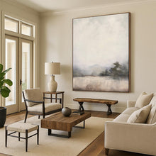 Load image into Gallery viewer, Gray - Beige Abstract Misty Landscape, Ideal for Nature - Inspired Living Room &amp; Peaceful Meditation Space LargeART2056
