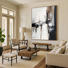 Load image into Gallery viewer, Large Monochrome Urban Abstract Art - Ideal for Modern Office Lobby &amp; Industrial - Style Living Room LargeART0784
