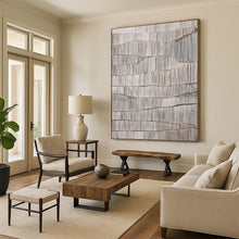 Load image into Gallery viewer, “Gray Textured Ridges” Abstract Painting on Canvas, Modern Gallery Decor DKH1034
