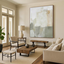 Load image into Gallery viewer, Oversized Neutral Tones Abstract Layered Art for Nursery &amp; Cozy Reading Nook LargeART0439

