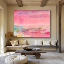 Load image into Gallery viewer, Pink - Dominant Abstract Mixed - Media Art for Feminine Boutique &amp; Gallery Pop - Up DKH035
