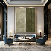 Load image into Gallery viewer, Oversized Hand - painted Split Textured Neutrals Acrylic Art for Minimalist Bedrooms LargeART0218
