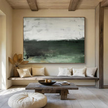 Load image into Gallery viewer, Minimalist Gray - Green Abstract Painting for Calm Study &amp; Scandinavian - Style Bedroom DKH264
