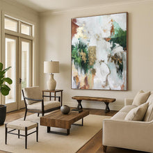 Load image into Gallery viewer, “Multicolor Abstract with Gold” Abstract Painting on Canvas, Eclectic Home Art DKH1011
