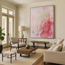 Load image into Gallery viewer, Pink - Hued Abstract Painting, Perfect for Romantic Bedroom &amp; Feminine Boutique LargeART2283
