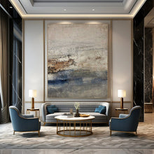 Load image into Gallery viewer, Grey - Blue Muted Abstract Acrylic Art, Suited for Hallway &amp; Studio Spaces LargeART0976
