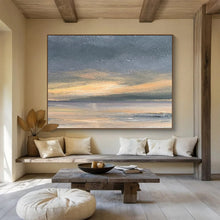 Load image into Gallery viewer, Subtle Sunset on the Shore Abstract acrylic painting DLZ016
