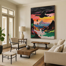 Load image into Gallery viewer, “Surreal Colorful Landscape Dream” – Fantasy Landscape with Dripping Colors DTP107
