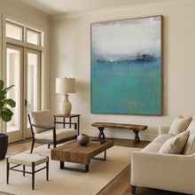 Load image into Gallery viewer, Muted Coastal Abstract Acrylic Art - Great for Scandinavian - inspired Bedroom &amp; Relaxing Spa LargeART0636
