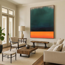 Load image into Gallery viewer, Green &amp; Orange Abstract Gradient Painting, Perfect for Nature - Inspired Dining Room &amp; Earthy Study LargeART1950
