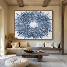 Load image into Gallery viewer, Radiating Blue Abstract Painting for Spa Lounge &amp; Art - Inspired Bedroom DKH212
