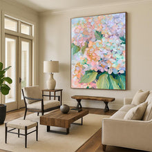 Load image into Gallery viewer, Pastel &amp; Gold Floral Abstract Painting, Ideal for Bright Bathroom &amp; Charming Bedroom LargeART2111
