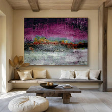 Load image into Gallery viewer, Purple - Dominant Textured Abstract Painting On Canvas DKH391
