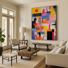 Load image into Gallery viewer, Colorful Geometric Chaos Art for Creative Studio &amp; Vibrant Lounge LargeART0880
