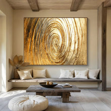 Load image into Gallery viewer, Golden Spiral Large - scale acrylic painting DLZ167

