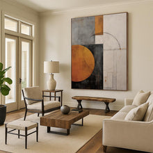 Load image into Gallery viewer, Grand Hand - painted Geometric Abstract Composition Acrylic Art for Modern - Chic Offices LargeART0246
