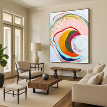 Load image into Gallery viewer, Colorful Circular Abstract Painting, Ideal for Bohemian Lounge &amp; Creative Wellness Space LargeART1848
