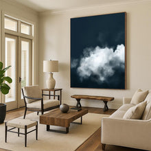 Load image into Gallery viewer, Lone Cloud in Dark Sky – Minimalist Sky Study in Oil DTP233
