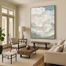 Load image into Gallery viewer, Soft - Toned Fluffy Cloudscape Abstract, Ideal for Airy Bedroom &amp; Light - Filled Lounge Area LargeART1992
