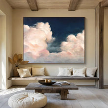 Load image into Gallery viewer, Dreamy Pink Cloudscape Abstract Painting for Nursery &amp; Poetry Corner DKH185
