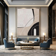 Load image into Gallery viewer, Abstract Shape Collage Canvas Painting, Ideal for Modern Studio &amp; Art - Centric Living Room LargeART1162
